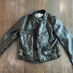 Free People- faux leather jacket- size S